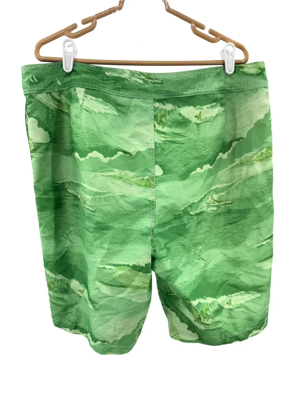 Tommy Bahama green tropical print Orange Mesh Relax Label Swim Shorts 38 beach